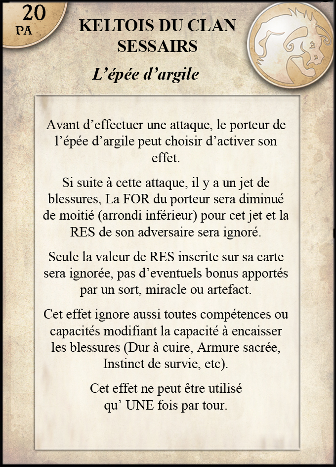 Épée d'Argile